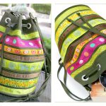 Ribbon Wrapped Bucket Bag Free Sewing Pattern