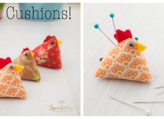 Chicken Pin Cushions Free Sewing Pattern