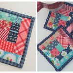 Log Cabin Coaster Free Sewing Pattern