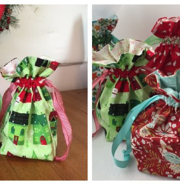 Scrap Busting Gift Bags Free Sewing Pattern