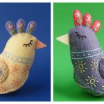 Daisy Felt Bird Free Sewing Pattern