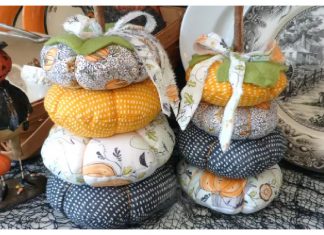 Fabric Stacked Pumpkins Free Sewing Pattern