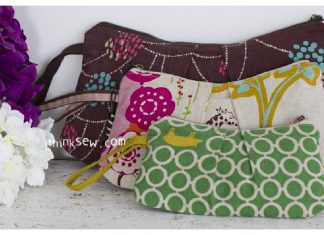 Pleated Zipper Pouches Free Sewing Pattern