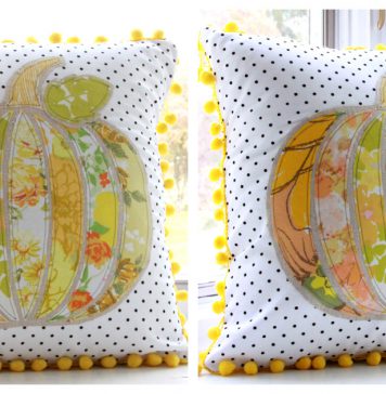 Vintage Pumpkin Fall Pillow Free Sewing Pattern