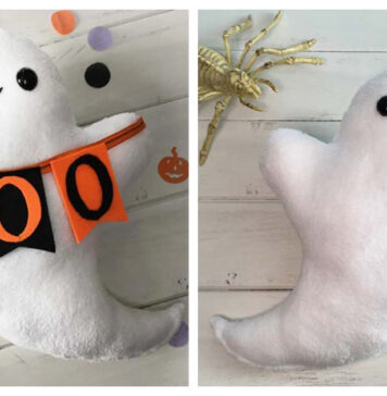Easy Sew Ghost Plushie Free Sewing Pattern