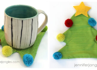 Holiday Tree Mug Rug Free Sewing Pattern