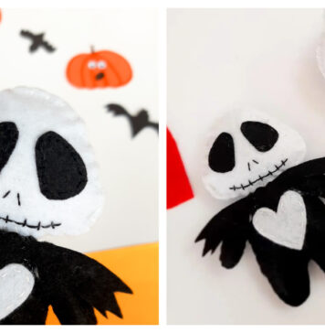 Jack Skellington Plushie Free Sewing Pattern