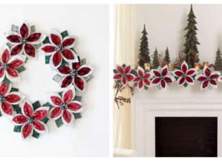 Quilted Poinsettia Garland Free Sewing Pattern