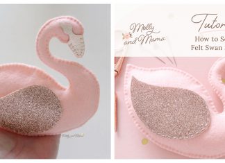 Simple Felt Swan Softie Free Sewing Pattern