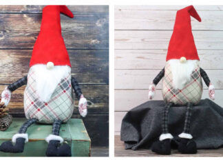 Gnome Christmas Decoration Free Sewing Pattern