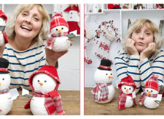 Sock Snowman Free Sewing Pattern