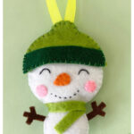 Felt Snowman Ornament Free Sewing Pattern