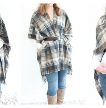 No-Sew Poncho Free Sewing Pattern