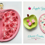 Apple Zipper Pouch Free Sewing Pattern
