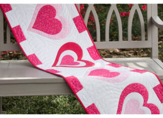 Be My Valentine Table Runner Free Sewing Pattern