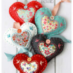 Fabric Heart Sachets Free Sewing Pattern
