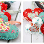 Fabric Heart Sachets Free Sewing Pattern