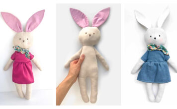 Simple Bunny Toy Free Sewing Pattern