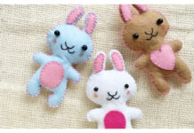 Felt Bunny Plush Free Sewing Pattern