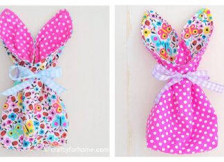 Easter Bunny Treat Bags Free Sewing Pattern