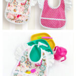 Knit Bib with Ruffle Accents Free Sewing Pattern