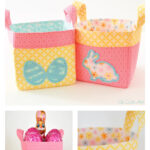 Wool Felt Applique Easter Baskets Free Sewing Pattern