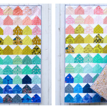 Modern House Quilt Block Free Sewing Pattern