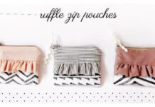 Ruffled Zip Pouch Free Sewing Pattern