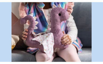 Stuffed Dragon Toy Free Sewing Pattern