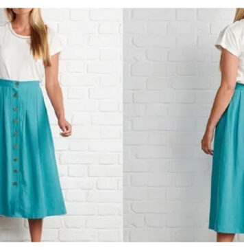 Button-up Midi Skirt Free Sewing Pattern
