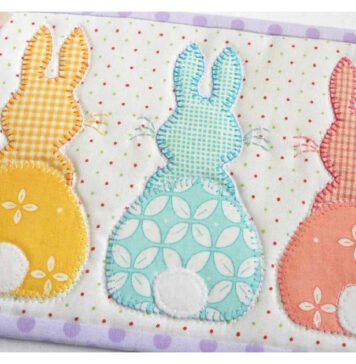 Bunny Hop Mug Rug Sewing Pattern