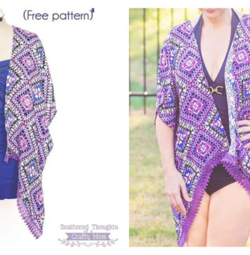 Kimono Swim Suit Cover Up Free Sewing Pattern
