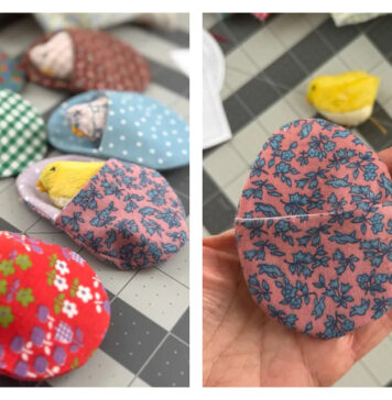 Stitched Eggs and Chicks Free Sewing Pattern