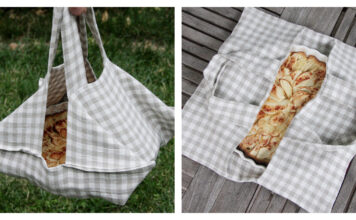Linen Pie Carrier Tote Free Sewing Pattern