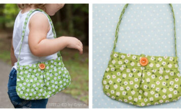Little Girls Pleated Purse Free Sewing Pattern