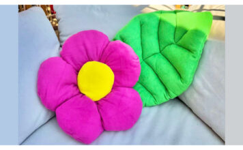 Flower and Leaf Cushion Pillows Free Sewing Pattern