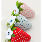 Strawberry Pincushion Free Sewing Pattern