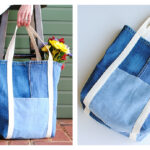 Upcycled Jeans Tote Bag Free Sewing Pattern