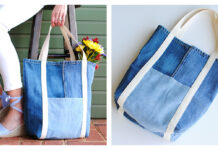 Upcycled Jeans Tote Bag Free Sewing Pattern