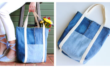 Upcycled Jeans Tote Bag Free Sewing Pattern
