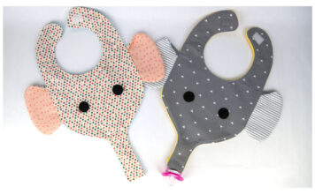 Elephant Bib Binkie Holder Free Sewing Pattern