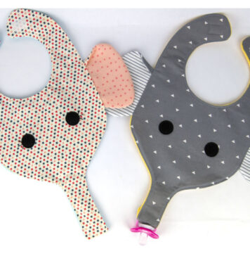 Elephant Bib Binkie Holder Free Sewing Pattern