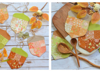 Acorn Garland and Coasters Free Sewing Pattern