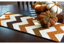 Fall Table Runner and Pumpkins