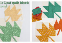 Maple Leaf Quilt Block Free Sewing Pattern