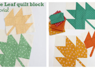 Maple Leaf Quilt Block Free Sewing Pattern