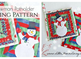 Snowman Pot Holder Free Sewing Pattern