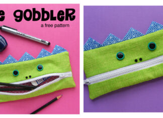 Monster Pencil Pouch Free Sewing Pattern