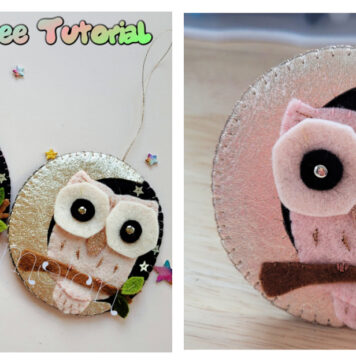 Owl Ornament Free Sewing Pattern